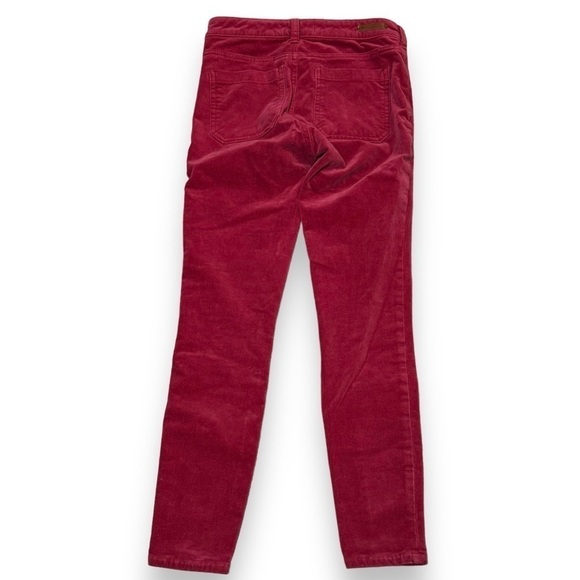 Anthropologie Pilcro High Rise Skinny Corduroy Velvet Jeans Berry Burgundy sz 25 - Picture 6 of 13